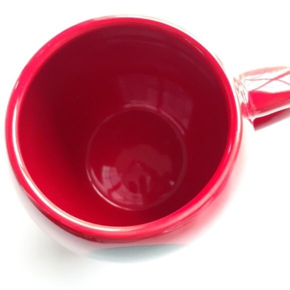 Disney Minnie Mouse Oval Ceramic Mug 18oz | NWOT | Bold Black/Red/White Characte - Picture 5 of 6